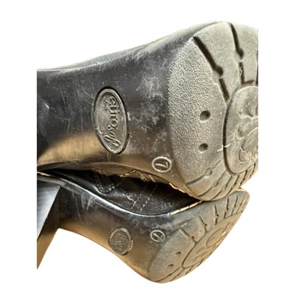 "EURO SOFFT" Black Ankle Booties Pirate SZ 7M Women 3" Heel Side Zipper Leather - Picture 12 of 13